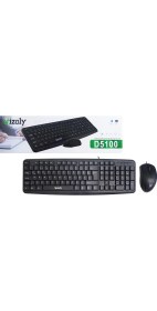Resim İzoly D5100 Kablolu USB Klavye ve Mouse Set 
