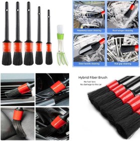 Resim caraks Araç İçi Torpido ve Genel Temizleme Fırçası Çok Amaçlı Araç İçi Genel Temizleyici 6 Parça SET 
