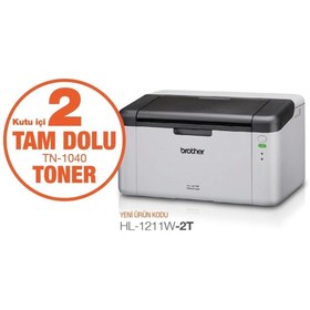 Resim BROTHER HL-1211W-2T MONO LAZER YAZICI\u002FWIFI (2 TAM DOLU TONER) 