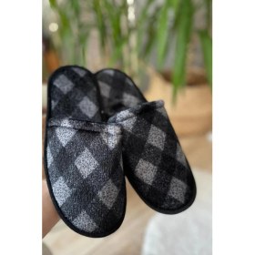 Resim Lurji Erkek Kışlık Kahve Siyah Ev Terliği Tekstil Malzeme İle Konforlu Kullanım için Tasarlandı 