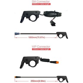 Resim Fortunelane Elektrikli Bisiklet Hız Kontrolü, Sol-sağ Uygun, Ergonomik Parmak Tırmığı, Sm Bağlantı, Dağ Ve Yol Bisikleti Uyumlu 