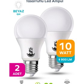 Resim ŞANLED 10W Tasarruflu Beyaz Renk LED Ampul-2 Adettir 