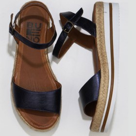 Resim Bueno Shoes Lacivert Parlak Deri Kadın Düz Sandalet 01wq1612 