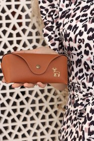 Resim Della Pianto Unisex Kahverengi Lilith Özel Tasarım Gözlük Kabı Kılıfı 