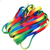Resim Dopar Gökkuşağı Renkli Spor Ayakkabı Bağcığı 120 cm 