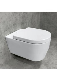Resim Duravit Me By Starck Kanalsız Asma Klozet Yavaş Kapanır Kapak Dahil Beyaz, 2529390075 Beyaz 