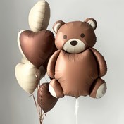 Resim 6 Paket 18 İnç Vintage Teddy Bear ve Kalp Balonları, Karışık Renk Alüminyum Folyo, Doğum Günü, Düğün, Sevgililer Günü, Yıldönümü, Anneler Günü Parti Süslemeleri, Elektriksiz Evrensel Tatil Kullanımı 