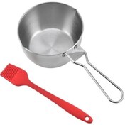 Resim Dancemonkey Paslanmaz Çelik Sos Yağdanlık + Silikon Fırça Seti - Barbekü Aksesuarları Çok Renkli 