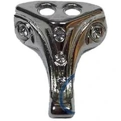 Resim Moda Taşlı Ahşap Sandık Ayağı, Kutu Ayak 1,5 cm - Nikel, 100 Adet 