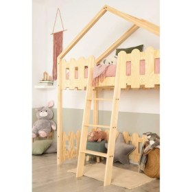 Resim MiniWood Montessori Ranza Oyun Alanlı Ranza Çocuk Yatak Play 