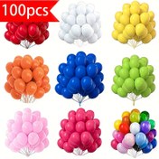 Resim 100 Paket 5 İnç Mini Lateks Balonlar, Karışık Renkli İnciler, Gökkuşağı Doğum Günü, Düğün, Açık Hava Parti Süslemeleri İçin Mükemmel, Sevgililer Günü, Noel, Yeni Yıl Kutlamaları İçin İdeal, Paskalya Oda Dekoru 