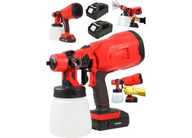 Resim SCHUTZENGER F6200 Çift Akülü Boya Tabancası Çift Akülü Sprey Boya Püskürtme Makinesi Şarjlı Kablosuz 
