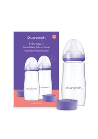 Resim Lansınoh 2 x 330 Ml Biberon ve Naturalwave Biberon Emziği 6 Ay+ 