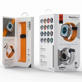 Resim AyrStore Omr Apple Watch 42Mm Kr412 Elegance Stylısh Kordon - Turuncu 