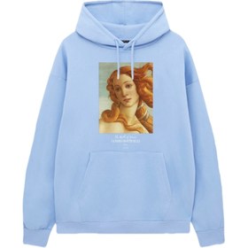 Resim VENHENA The Birth Of Venus Bebe Mavi Kapüşonlu Sweatshirt - Hoodie 