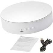 Resim Best Life Motorlu Dönen Ekran Standı 360 Derece Saat Için Derece Turntable Beyaz 