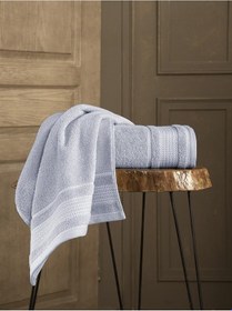 Resim Ladın Pamuk Banyo Havlusu 70x140 Gri 