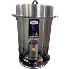 Resim Netoc Vatan Elektrikli Çay Semaveri 160 Bardak Kapasiteli Çaycı Çelik Çift Musluklu 