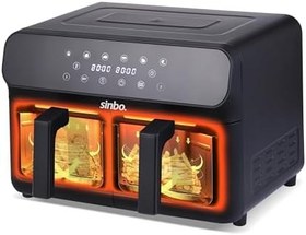 Resim Sinbo SCO-5062 XXL Dual Zone Air Fryer 9 Litre – Çift Hazneli, Dijital, Yağsız Fritöz 