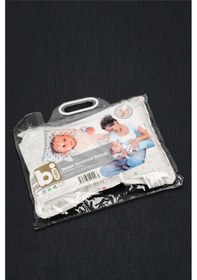 Resim Beyaz Renkli Yıldızlı Bebek Emzirme Yastığı 