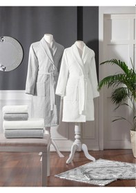 Resim Taç Elora Pamuk 2'li Paspas Seti Gri 000000001500216350 Gri 