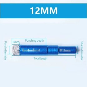 Resim 12MM 6mm 8mm 10MM 12MM 14MM 16MM Elmas Kaplamalı Matkap Ucu Kiremit Mermer Cam Seramik Delik Testere Kuru Matkap Elmas Karot Ucu Yemek Sondaj (Yurt Dışından) 
