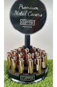 Resim Clipper Parlak Rose Gold Taşlı Çakmak 