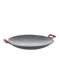 Resim Oms 40 Cm Granit Saç Kavurma Tava Kapaksız 3225 Gri Siyah 