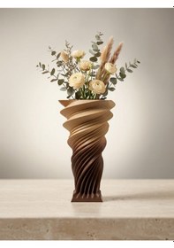 Resim 3d Tasarım Vazo Tiramisu Rengi 
