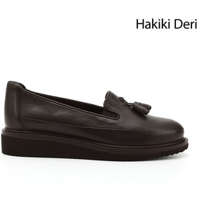 Resim Gönderi(r) Kadın Kahve Antik Dolgu Taban Püsküllü Hakiki Deri Ayakkabı 