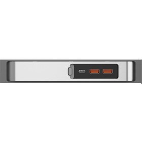 Resim Yifomall 1 Araç Usb Hub Orta Konsol Yerleştirme İstasyonu 27w Hızlı Şarj Adaptörü Güç Ayırıcı Kayar Kapaklı Tesla Model 3 Model Y İle Uyumlu 