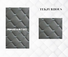 Resim KAPİTONE DERİ KOYU GRİ DERİ GRİ NAKIŞ BAKLAVA DESEN PRM 610-6 BLT 003 - KAPİTONE DERİ 