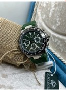 Resim Jg. Polo Club Erkek Kol Saati Fonksiyonel Çelik Kasa - Silikon Yeşil Kordon Yeşil - Gümüş 