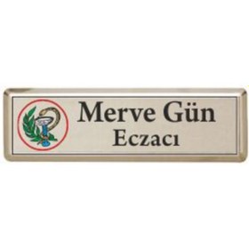 Resim Outdoor One Eczacı Yaka Kartı 1 Adet Baskılı Fiyatıdır Mıknatıslı Gold 