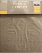 Resim Alkor Buzlu Cam Görünümlü Şeffaf Desenli Dekoratif Cam Süsü (370278159) 