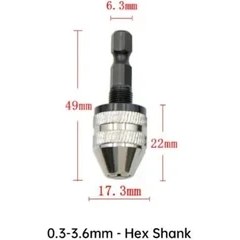 Resim Liyao 02 Anahtarsız Matkap Chuck Tornavida Darbeli Sürücü Adaptörü Altıgen / Yuvarlak Şaft 0.3-8mm Pens Fikstür Araçları Hızlı Değişim Dönüştürücü (Yurt Dışından) 