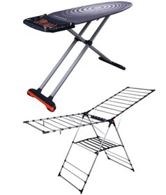 Resim Devecioğlu Mm122 Lifeboard Ütü Masası Mm037 Gold Alüminyum Çamaşır Kurutmalık Set 