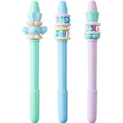Resim Fosenze 0.38mm Siyah Jel Kalemler, Abs Malzeme, Tırpanlanabilir Stres Azaltıcı, Mavi-mor-açık Mavi 3'lü Set 