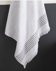 Resim Madame Coco Opherna Pamuklu Banyo Havlusu - Beyaz/gri 8684427190722 Beyaz 