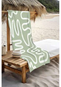 Resim Dijital Baskı Plaj Deniz Havlusu Soyut Desenli Peştamal Hvl0209 Renkli 