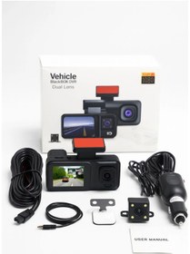 Resim DigiMonster A98 3 Kameralı Araç Içi Kamera | 1080P Full Hd Ön + Iç + Arka | Gece Görüşü,G-Sensör 2" Ekran 