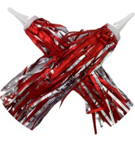 Resim Umt Bisiklet Aksesuar Seti - Kırmızı - Havalı Korna, Püskül Elcik ve Aynalı Rüzgar Gülü 