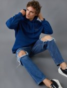 Resim İşlemeli Oversize Kapşonlu Sweatshirt 