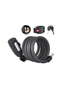 Resim Jokmae Mat Siyah 1.5m Kalın Çelik Tel Zincir Kilit Çok Renkli 