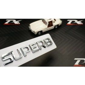 Resim Skoda Superb Bagaj Krom Abs 3M 3D Yazı Logo Amblem 