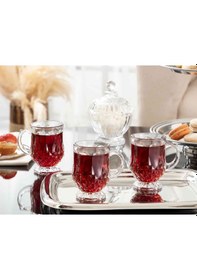Resim Madame Coco Miquel 4'Lü Çay Fincanı 115 ML Şeffaf 