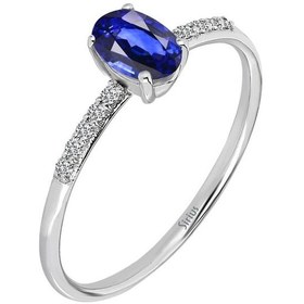 Resim Sirius Pırlanta Ve Oval Safir Taşlı Yüzük 0817R0247 