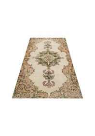 Resim Eşsiz Anadolu Vintage Eskitme El Dokuma Halı 1,12 X 2,12 Cm 9029 