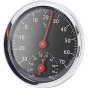 Resim Mufunye Alüminyum Mekanik Termometre-higrometre, Dışarıda Ve İçerde Kullanım, -30 C İle 70 C Arası Sıcaklık, 10-100% Nem Ölçümü, Duvar Veya Masa Üstü Montaj 