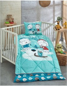 Resim Komfort Home V6 %100 Pamuklu Silikon Elyaf Bebek Yorgan Seti 